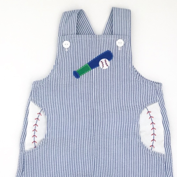 NWOT Florence Eisemen Seersucker Shortalls - Picture 2 of 8